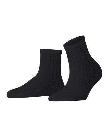 Sosete scurte din amestec de in Beach Drop, Negru