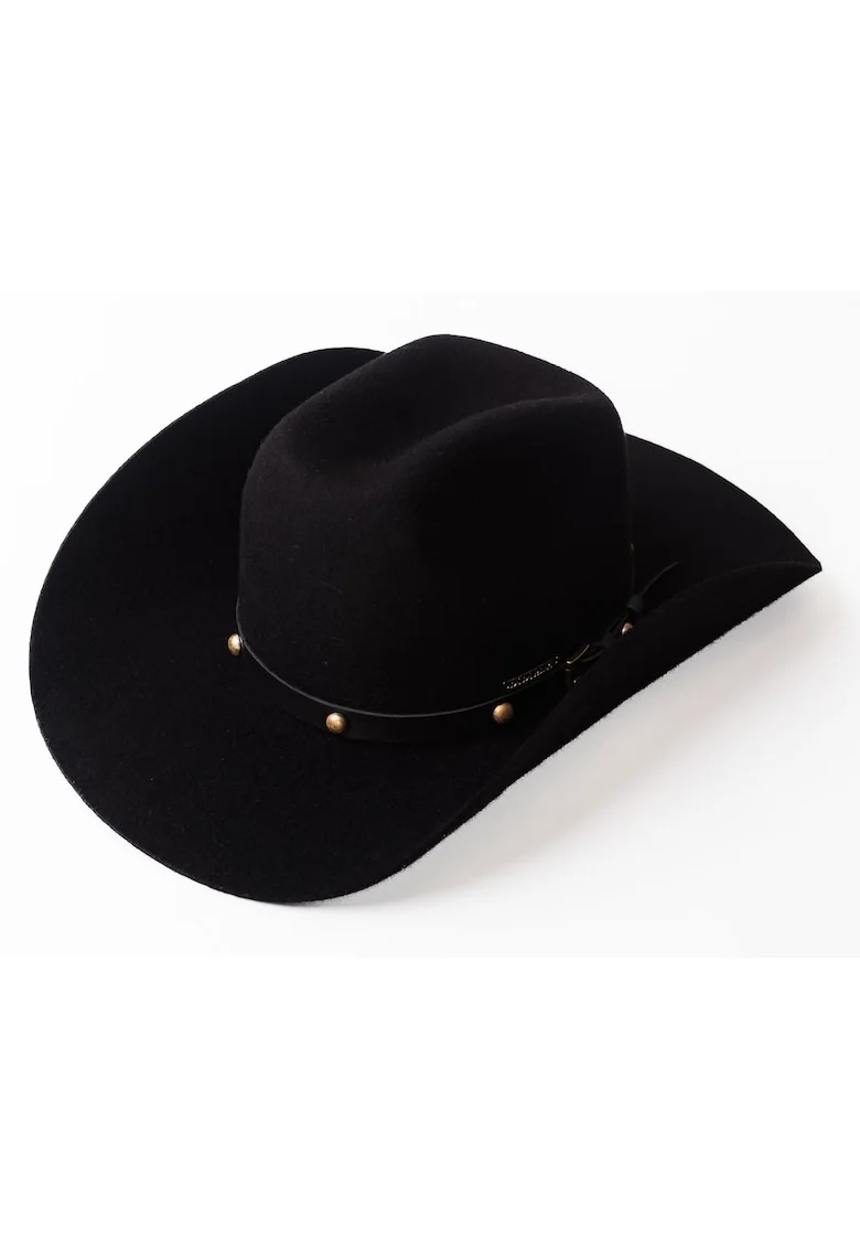 Palarie unisex din lana Original Cowboy, Negru
