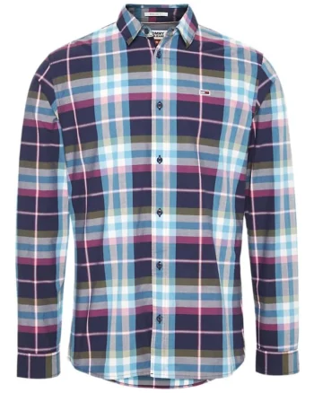 Camasa cu carouri Essential, Bleumarin