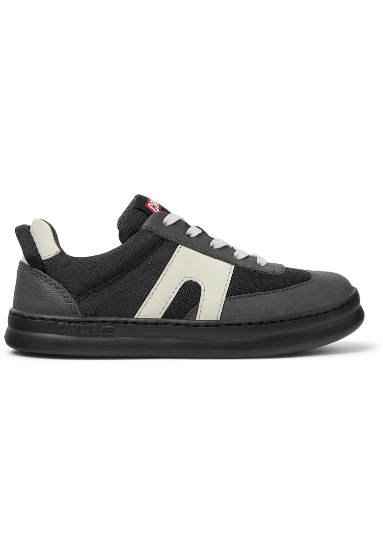 Pantofi sport de piele Runner Four, Negru/Gri