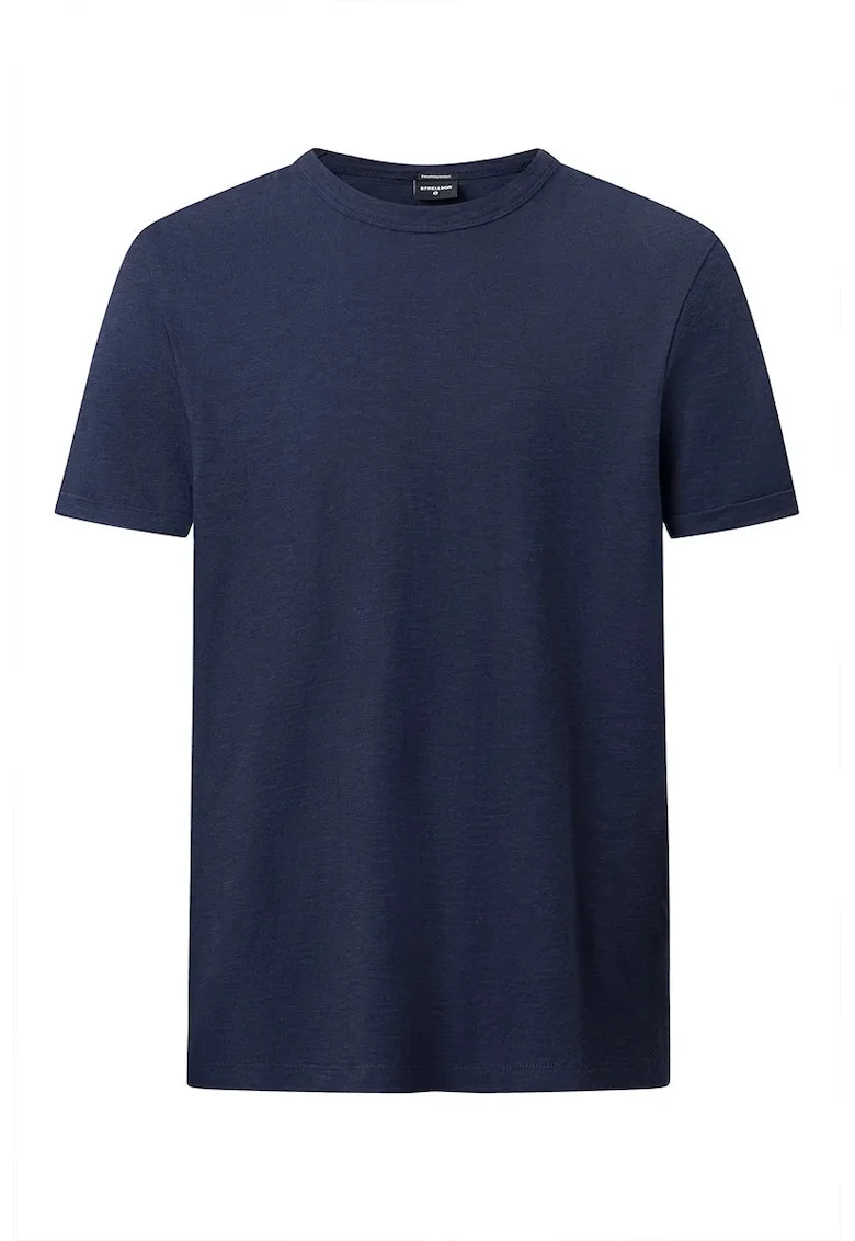 Tricou regular fit cu guler rotund 30031017, Albastru inchis