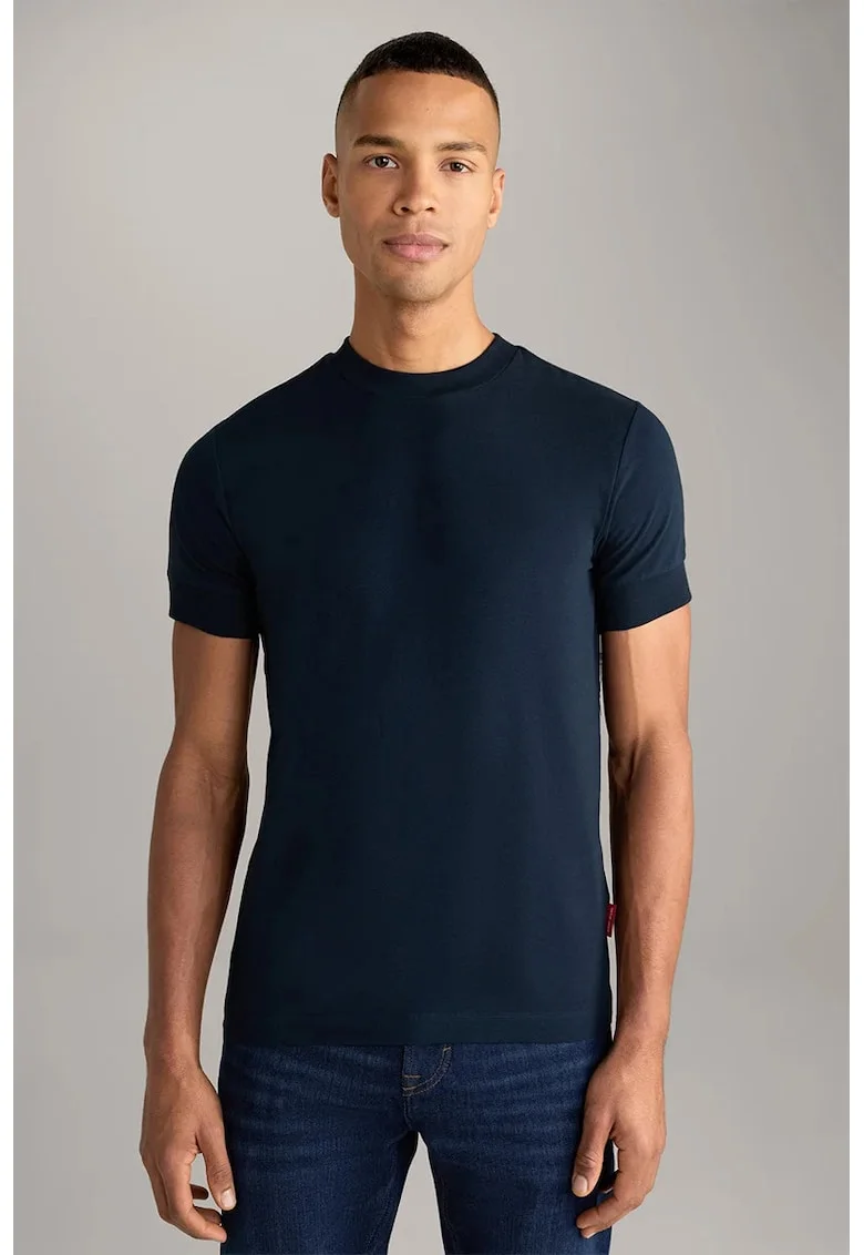 Tricou regular fit cu guler rotund 30044716, Albastru inchis