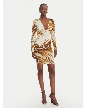 Rochie de cocktail,  bej, viscoza