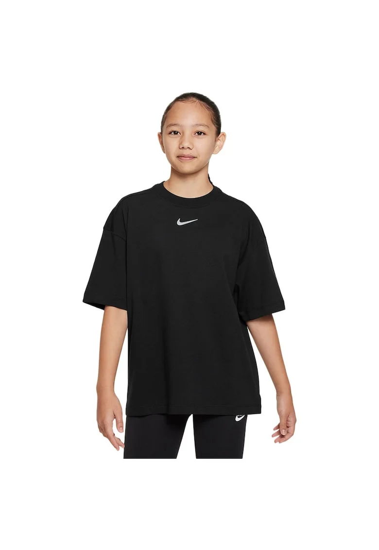Tricou copii,  supradimensionat, bumbac, alb