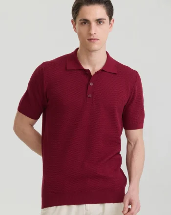 Tricou polo tricotat, Visiniu