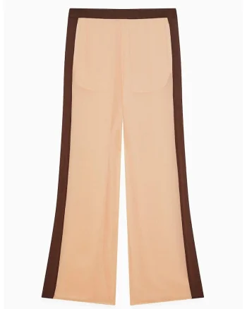 ,Pantaloni largi cu elastic în talie PP1, Roz