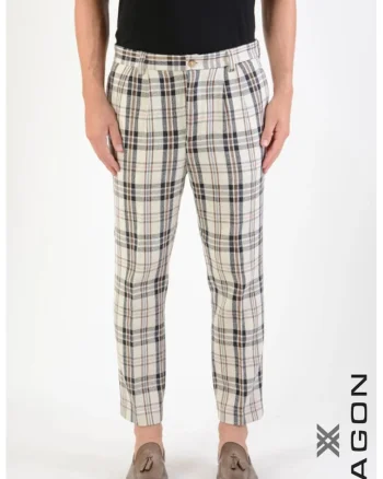 ,Pantaloni regular fit, cu imprimeu în dungi, Crem