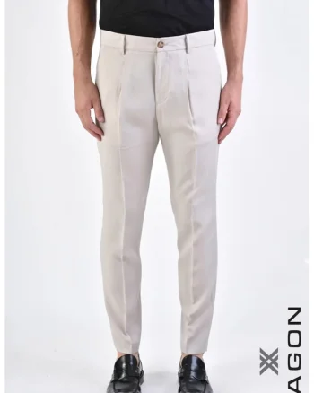 ,Pantaloni skinny cu buzunare laterale, Bej