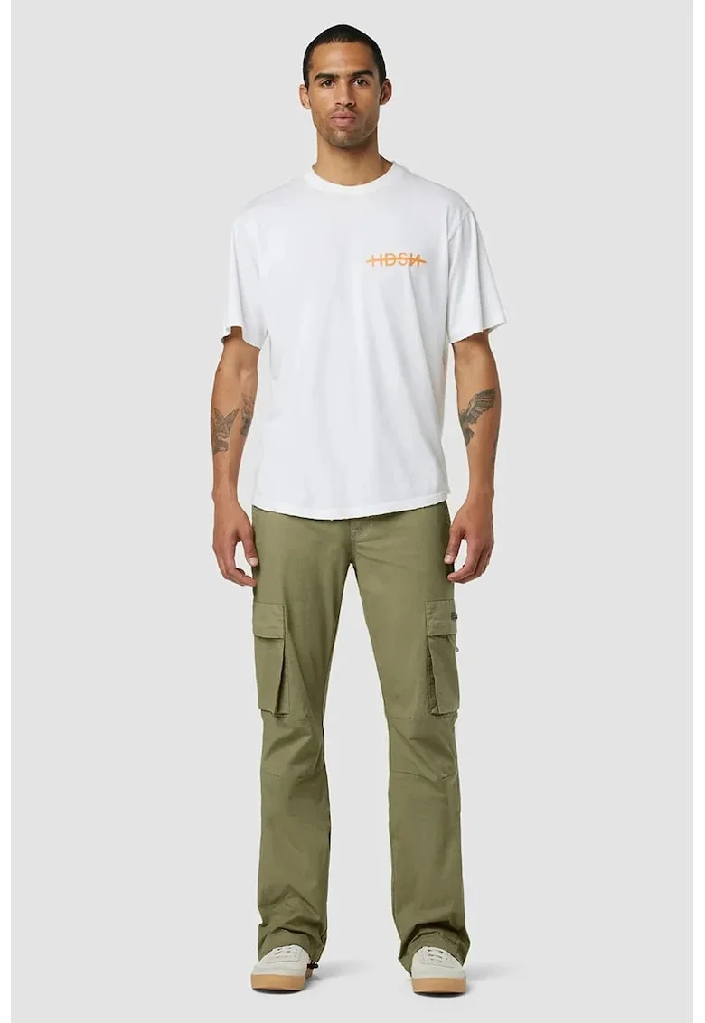 ,Pantaloni cargo, regular fit, evazați, Verde