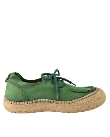 Pantofi casual, dama,  KM 5169 verde, piele naturala, Verde