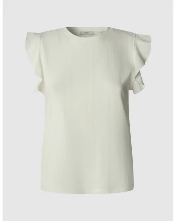 Tricou uni de bumbac, Alb