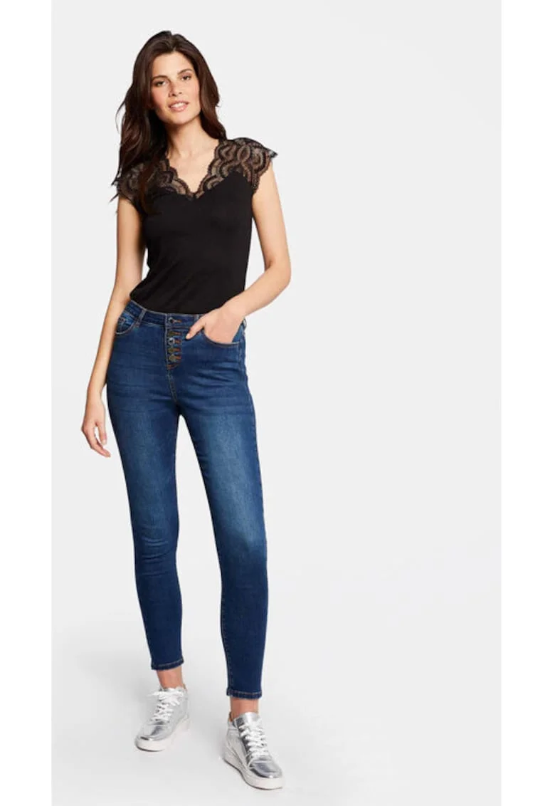 Bluza dama,  303917203, Poliester reciclat/Viscoza, Negru, Negru