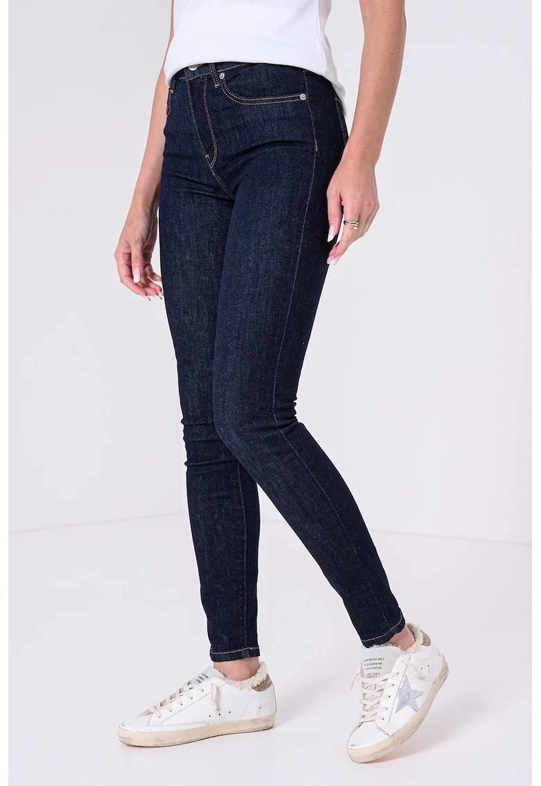 Blugi skinny cu talie medie Como, Albastru ultramarin
