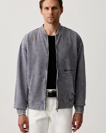Karl Lagerfeld Jeans hanorac cu fermoar pentru bărbați din bumbac
