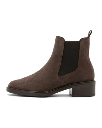 Ghete Chelsea de piele, Maro taupe