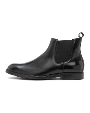 Ghete Chelsea de piele, Negru