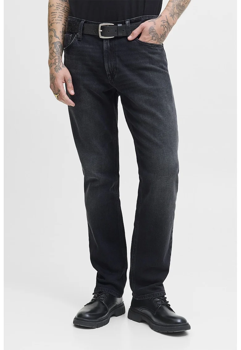 Blugi regular-fit, Negru