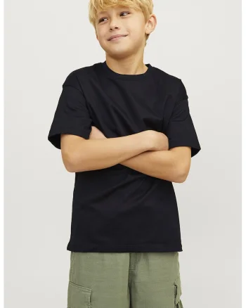 Tricou lejer din bumbac organic, Negru