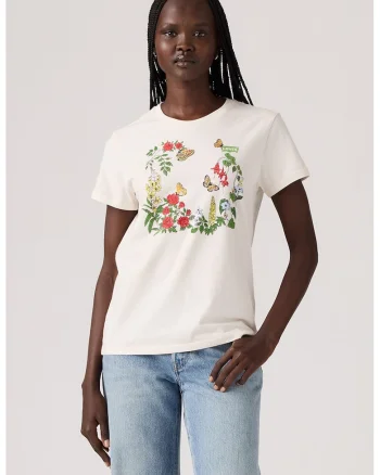 Tricou de bumbac cu decolteu la baza gatului