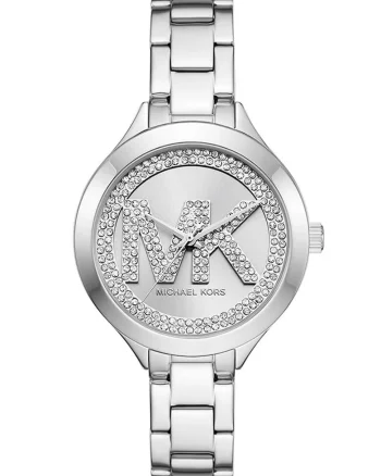 Ceas quartz cu cristale, Argintiu