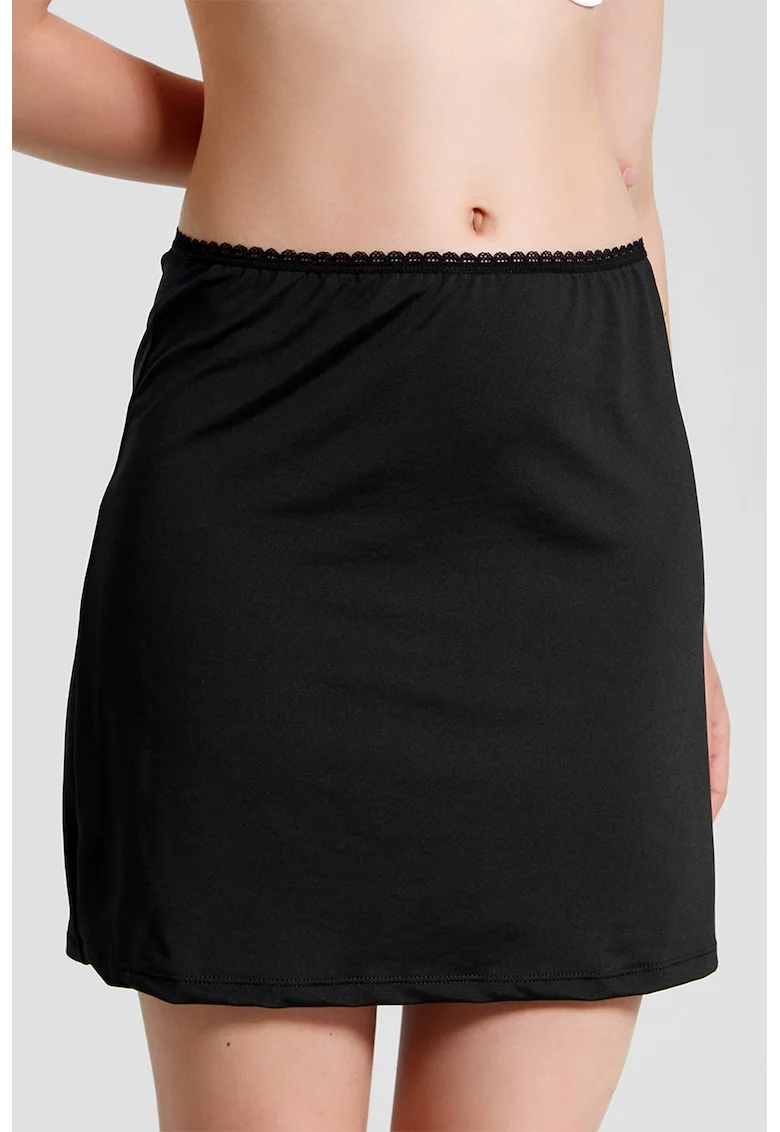 Fusta mini-jupon, Negru