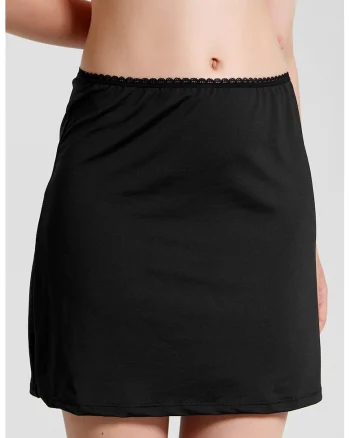 Fusta mini-jupon, Negru