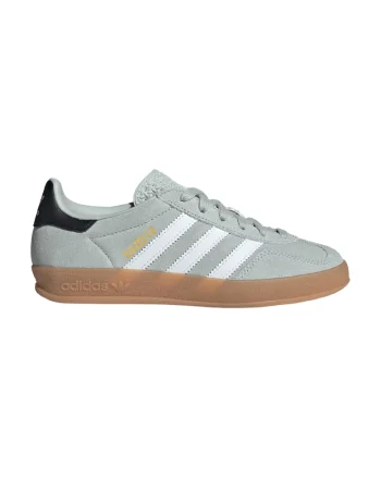 Pantofi sport Gazelle Indoor din piele intoarsa cu garnituri din material sintetic, Verde deschis