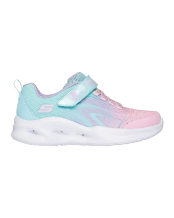 Pantofi sport Sola Glow cu LED-uri, Roz pastel/Alb optic/Albastru glaciar