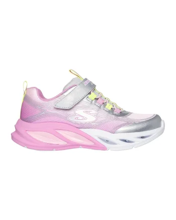 Pantofi sport S-Lights Cosmic Glow cu LED-uri, Roz/Verde lime/Argintiu