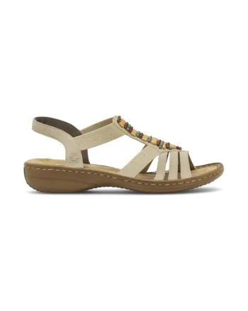 Sandale dama,  590559, Sintetic, Bej,