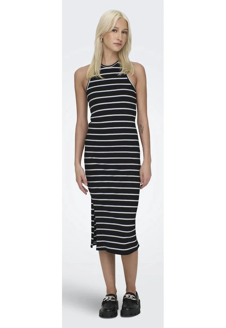Rochie dama lunga  7571, Casual, Bumbac, Negru
