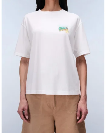 Tricou lejer din bumbac, Alb