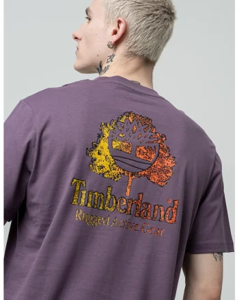Tricou regular fit cu logo, Portocaliu/Violet prafuit