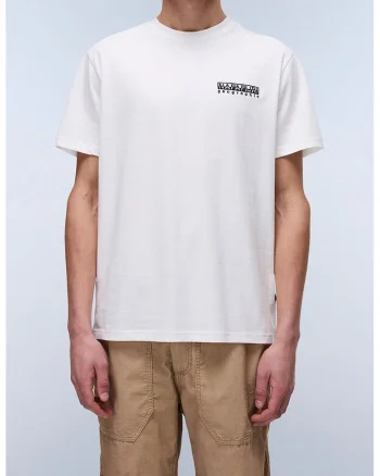 Tricou din bumbac cu imprimeu pe partea din spate, Alb/Negru