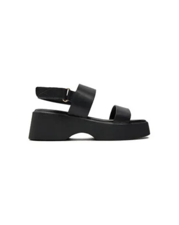 Sandale dama  13734051, Piele ecologica, 41 EU, Negru
