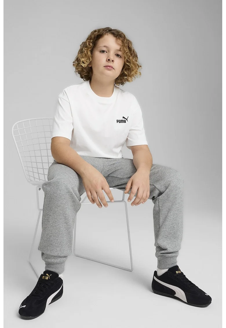 Tricou cu logo brodat ESS Small No. 1, Alb/Negru