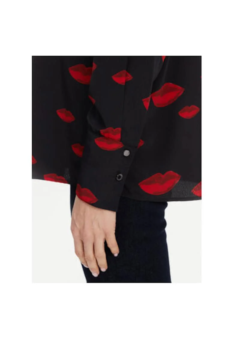 Camasa dama  251-CKISS.F, Poliester, Negru, Negru