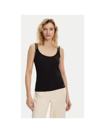 Top dama  251-DOUBI, Viscoza, Negru, Negru