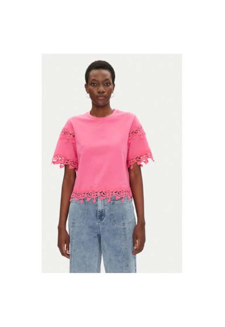 Tricou dama  251-DFUTUR, Bumbac, Roz, Roz