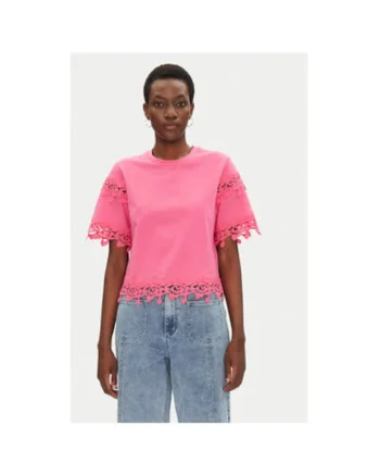 Tricou dama  251-DFUTUR, Bumbac, Roz, Roz