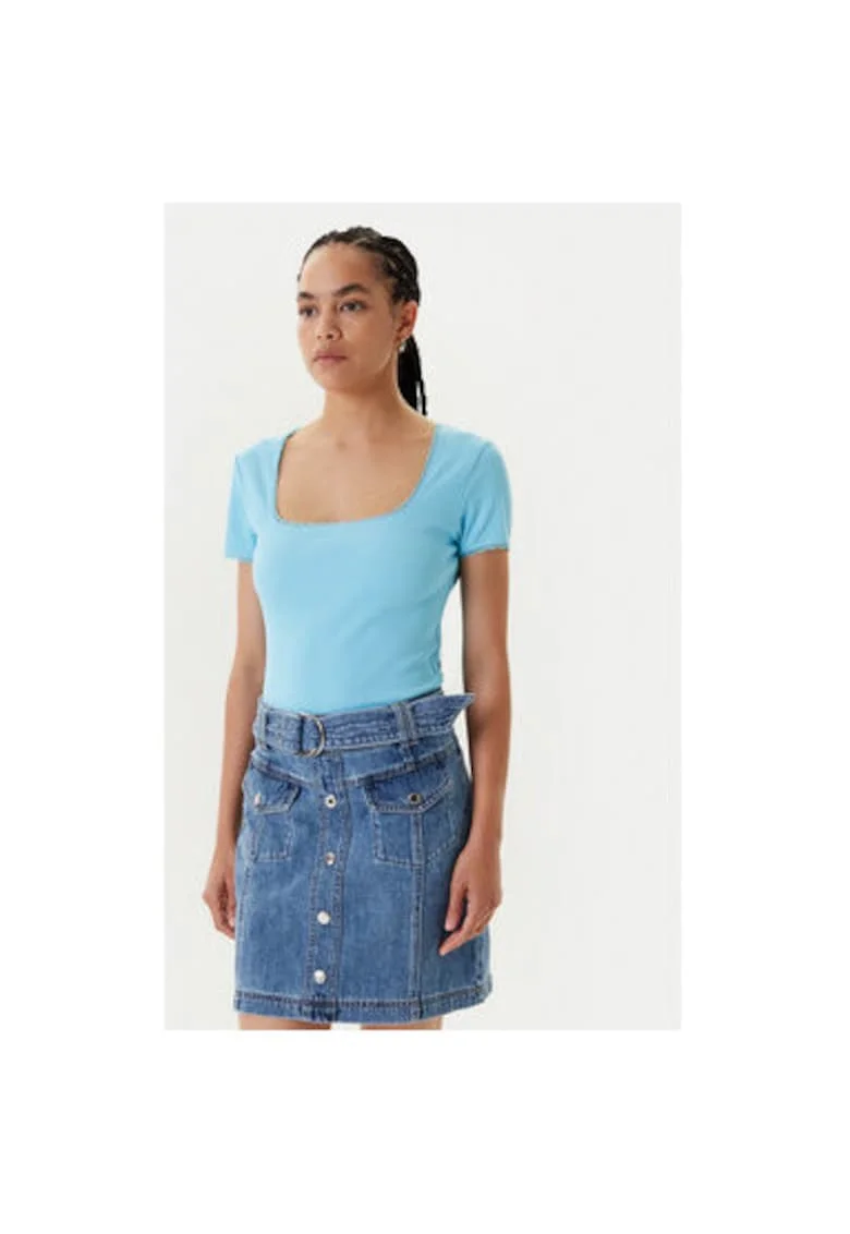 Tricou dama  232-DLUBI, Bumbac, Turcoaz, Turcoaz