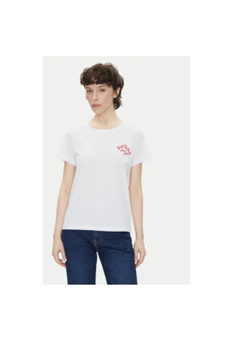 Tricou dama  PL506070, Bumbac, XL INTL, Alb