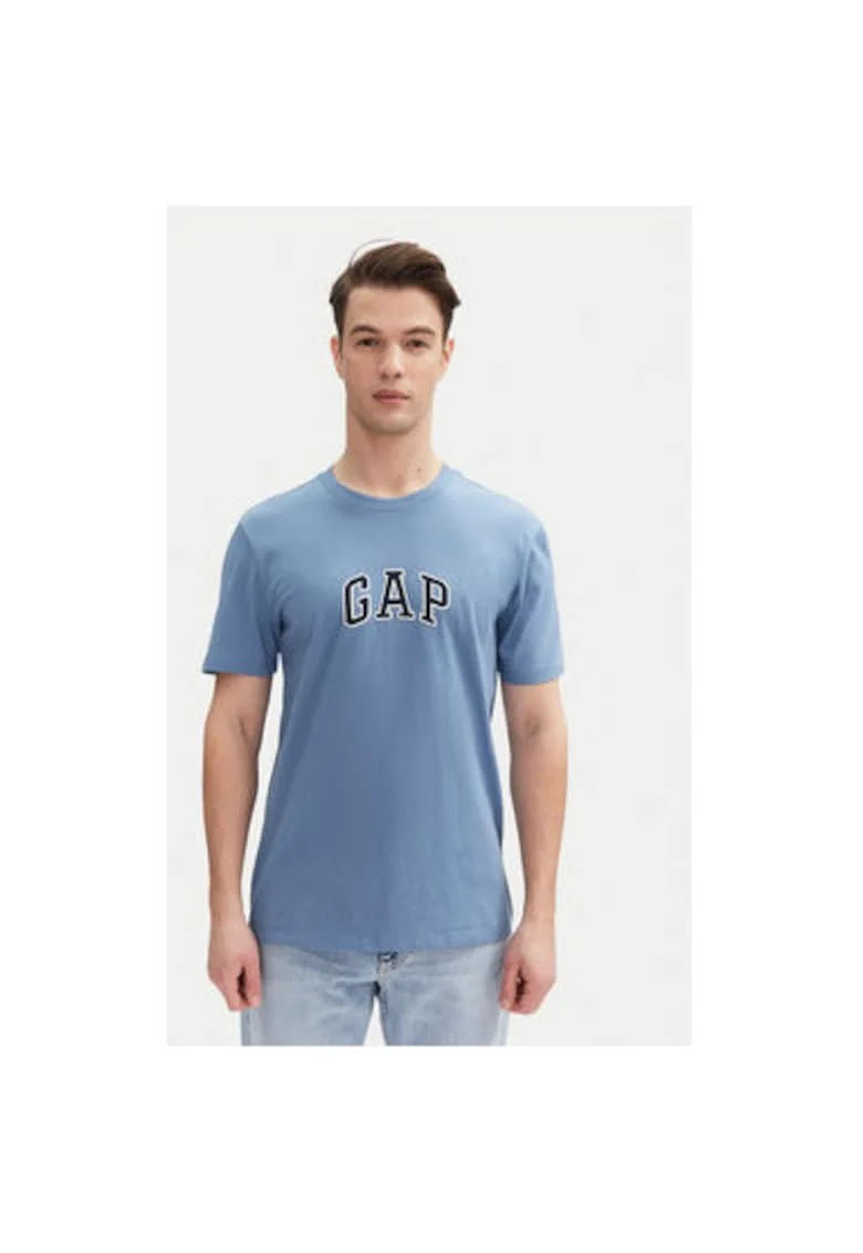 Tricou barbati  570044-36, Bumbac, XS INTL, Albastru