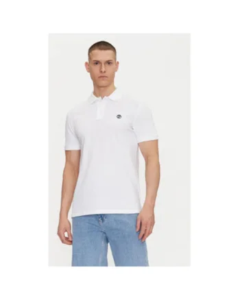Tricou polo barbati  TB0A6VDP1001, Bumbac organic, XL INTL, Alb