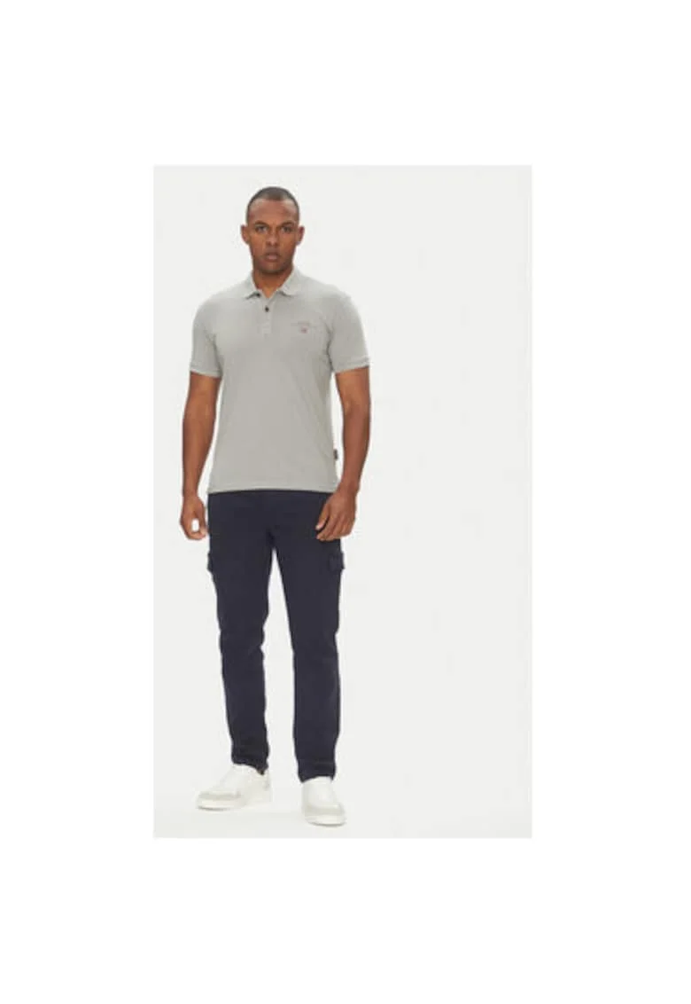 Tricou Polo barbati  NP0A4GB4H621, Bumbac, 3XL INTL, Gri