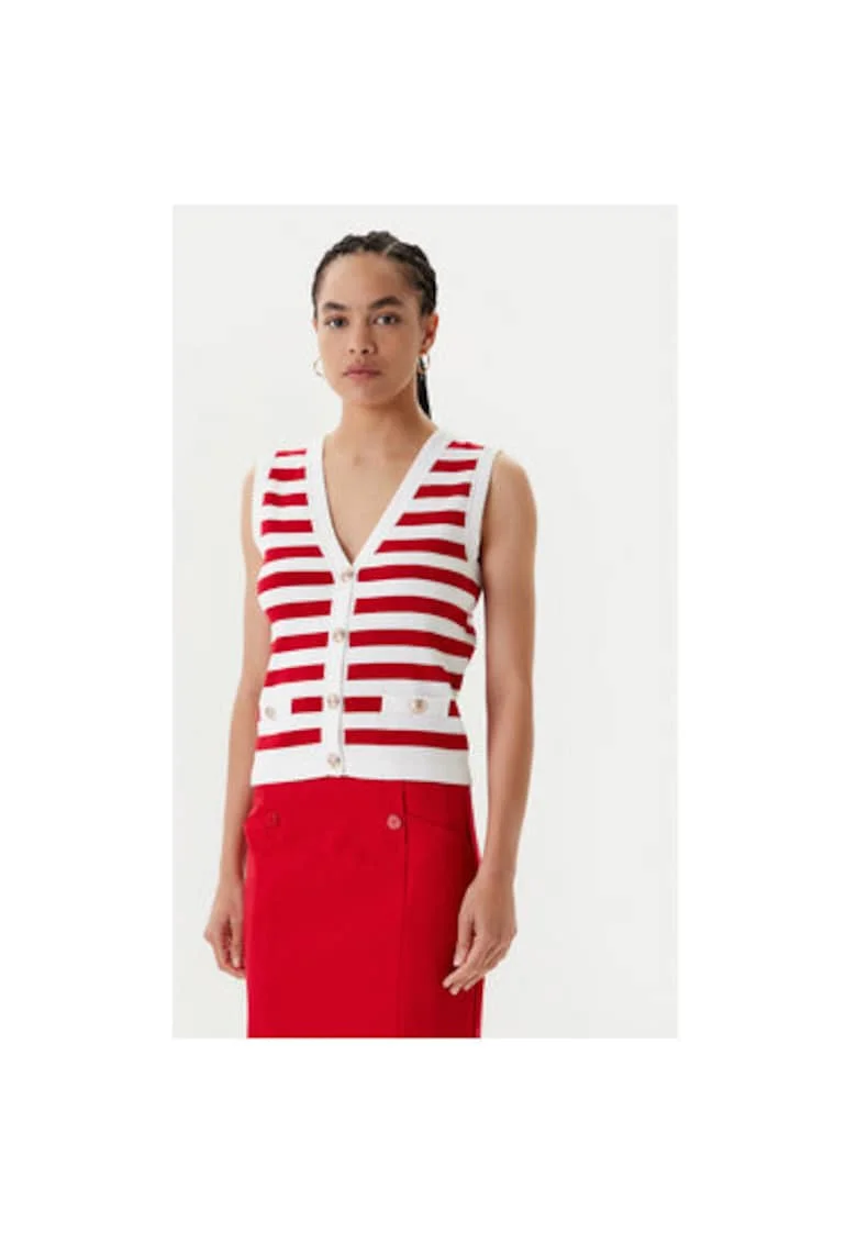 Bluza dama  251-MKIVA, Viscoza/Poliester, Rosu, Rosu