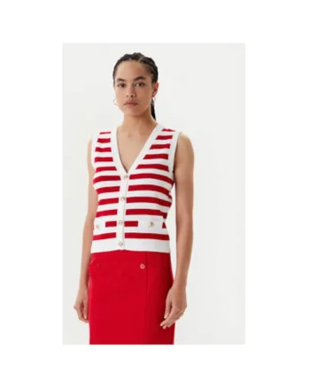 Bluza dama  251-MKIVA, Viscoza/Poliester, Rosu, Rosu