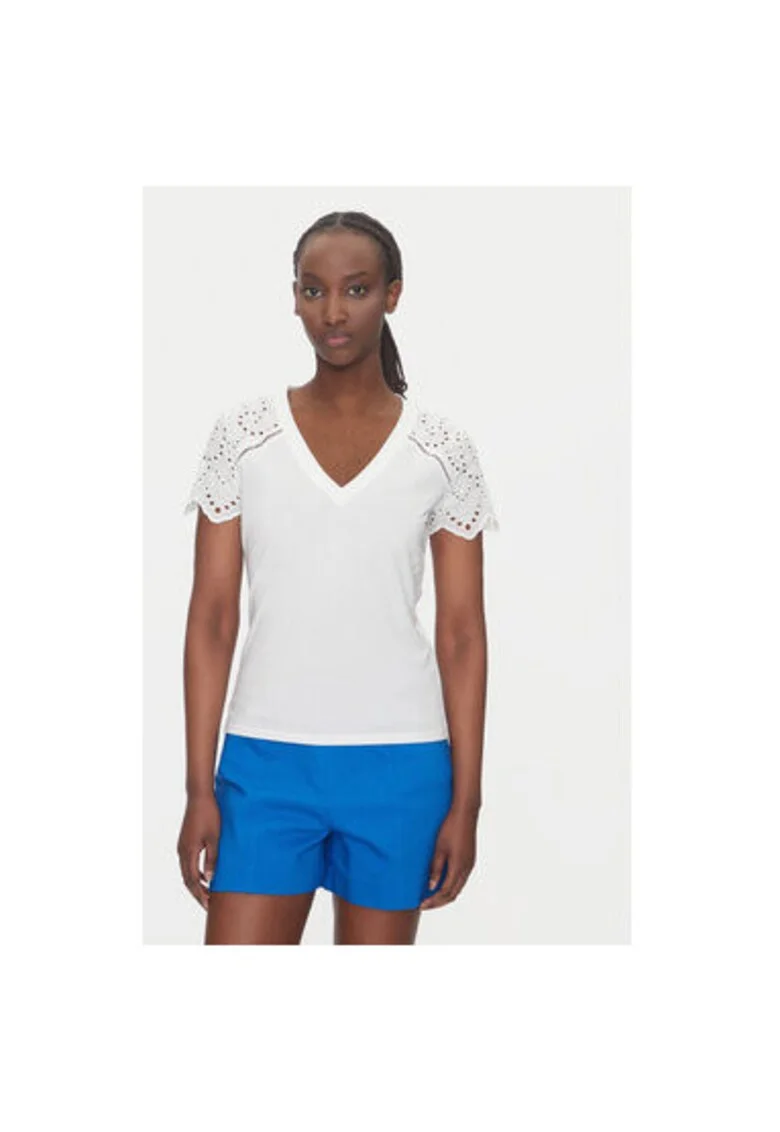 Bluza dama  251-DMATY, Bumbac, Alb, Alb
