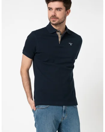 Tricou polo din pique, Bleumarin