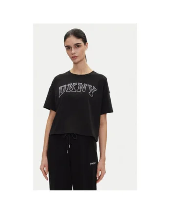 Tricou dama  DP5T1223, Bumbac, Negru, Negru